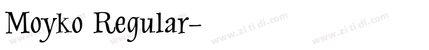 Moyko Regular字体转换